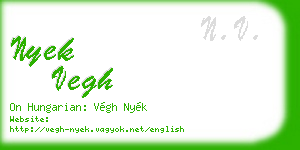 nyek vegh business card
